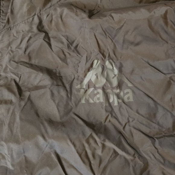 Kappa Windbreaker Jacket Men's Sz L Black Red Hooded Lightweight Retro - Picture 10 of 15